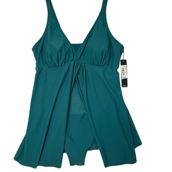 Bathing Suit One Piece Nicole Miller Size XL Vacations Resorts Poolside New - Picture 2 of 7